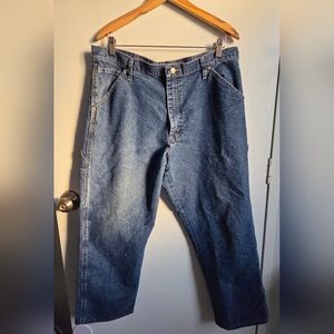 Wrangler Jeans Mens 36x30 Carpenter Authentic Issue Premium Dark Wash